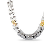 Two-Tone Necklace // Yellow Gold + Silver