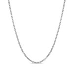 Box Chain Necklace // Silver (24"L)