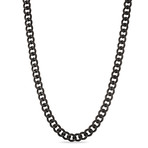 Curb Chain Necklace // 9.4 mm // Black