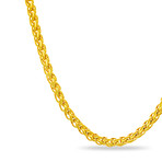 Wheat Chain Necklace // Yellow Gold