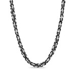 Byzantine Chain Necklace // Black + Silver