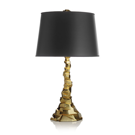 Rock Table Lamp Goldtone