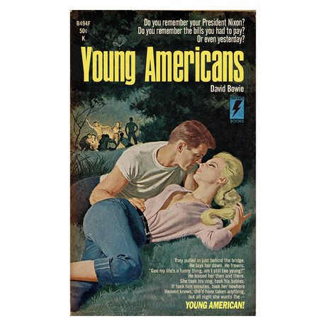 David Bowie "Young Americans" // Pulp Novel Mashup (8.5"W x 11"H)