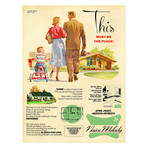 Talking Heads "This Must Be The Place (Naive Melody)" // 1950s Housing Development Advertisement Mashup (8.5"W x 11"H)
