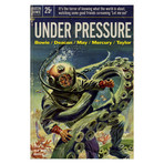 Queen David Bowie "Under Pressure" Deep Sea Adventure Pulp Novel Mashup (8.5"W x 11"H x 0.1"D)