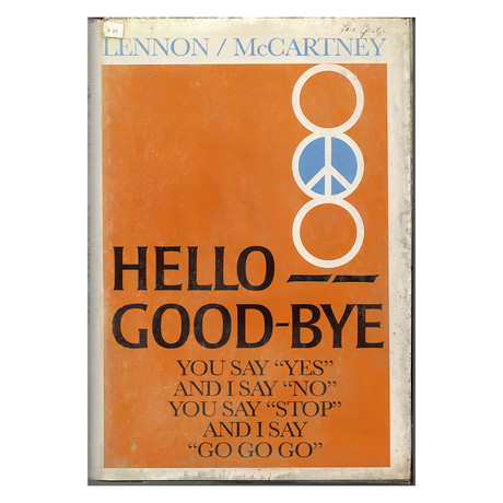 Beatles "Hello Goodbye" // 1970s Self Help Book Mashup (8.5"W x 11"H)
