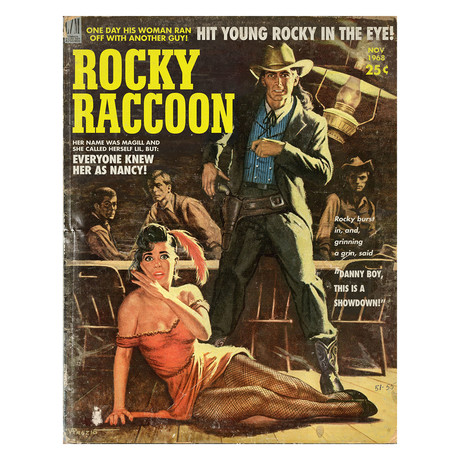 Beatles "Rocky Raccoon" // Western Pulp Magazine Mashup (8.5"W x 11"H)