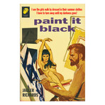 Rolling Stones "Paint It Black" Beatnik Art Studio Pulp Novel Mashup (8.5"W x 11"H x 0.1"D)