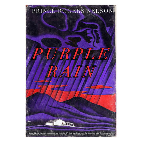 Prince "Purple Rain" 1930s Murder Mystery Novel Mashup (8.5"W x 11"H x 0.1"D)
