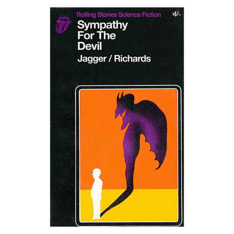 Rolling Stones Sympathy For The Devil Penguin Science Fiction Novel Mashup (8.5"W x 11"H x 0.1"D)