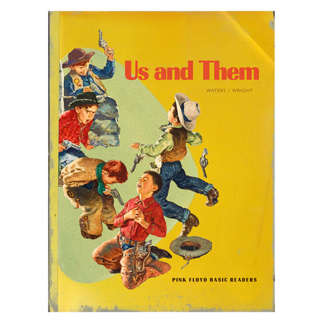 Pink Floyd "Us and Them" // Child's Reading Primer Mashup (8.5"W x 11"H)