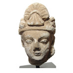 Large Gandharan Head Of A Bodhisattva // C. 3rd - 5th Century AD