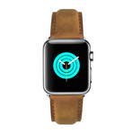 Suede Leather Apple Watch Band // Sand (38mm-40mm // Stainless Steel Clasp)
