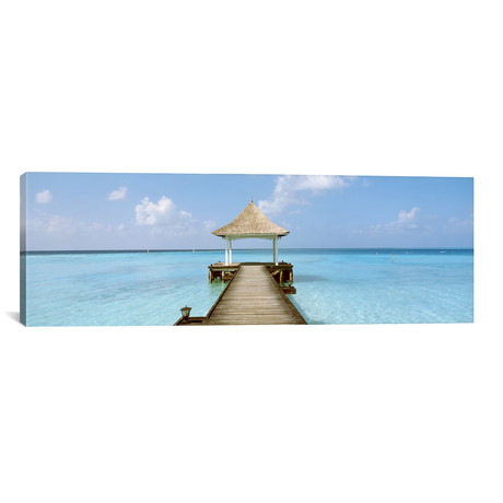 Beach & Pier // The Maldives // Panoramic Images (36"W x 12"H x 0.75"D)