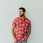 Theo Floral Shirt // Red (L)