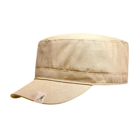 Cotton Adjustable Army Cap // Beige (Small/Medium)