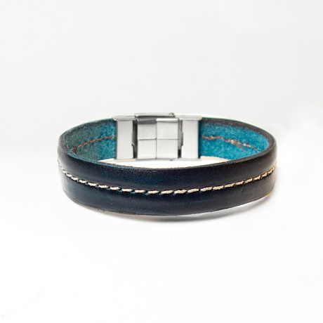 Don Collection // Leather Bracelet // Blue (8")