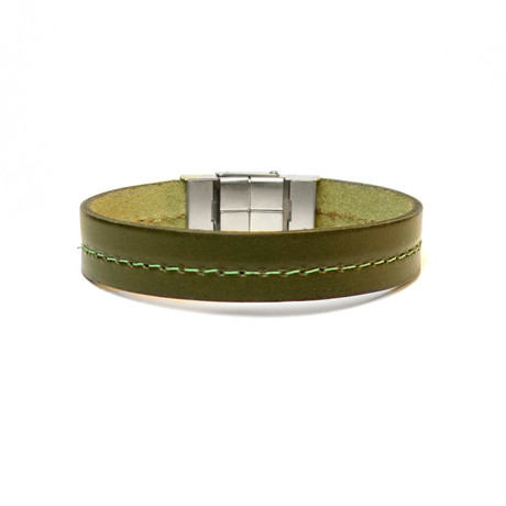 Don Collection // Leather Bracelet // Green (8")
