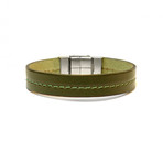 Don Collection // Leather Bracelet // Green (8")