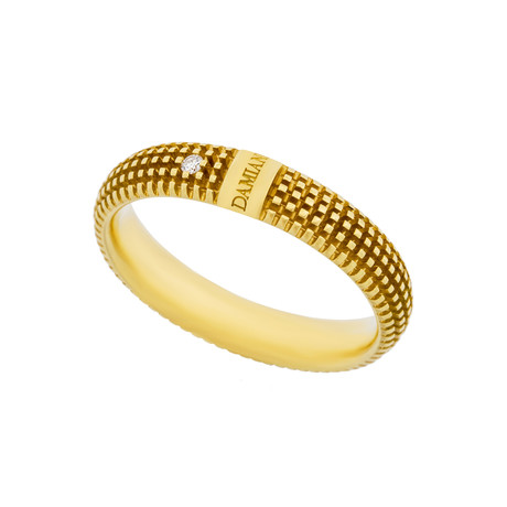 Damiani 18k Yellow Gold Diamond Ring I // Ring Size: 10