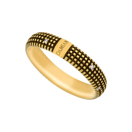 Damiani 18k Yellow Gold Diamond Ring II // Ring Size: 10