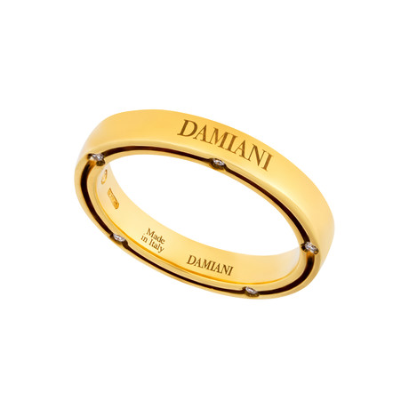 Damiani 18k Yellow Gold Diamond Ring // Ring Size: 8