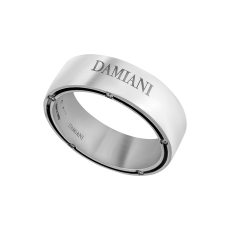 Damiani 18k White Gold Diamond Ring // Ring Size: 10