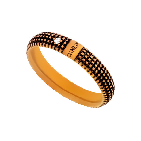 Damiani 18k Black Gold Diamond Ring I // Ring Size: 10