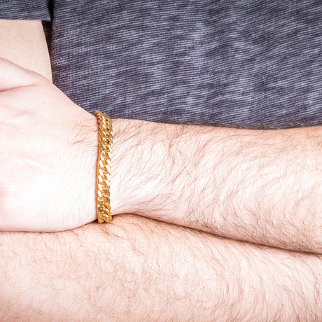 Curb Chain Bracelet // Yellow Gold