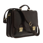 Keylock Briefcase (Antique Brown)