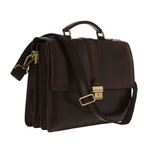 Triple Compartment Briefcase (Black)