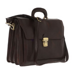 Triple Compartment + Key Lock Briefcase v1 (Black)