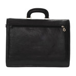 Triple Compartment + Key Lock Briefcase v1 (Black)