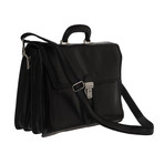 Rear Zip Pocket Briefcase (Black)