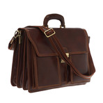 Rear Zip Pocket Briefcase (Black)