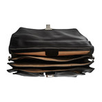 Rear Zip Pocket Briefcase (Black)