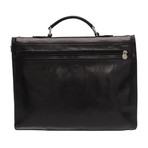 Triple Compartment + Key Lock Briefcase v2 (Black)