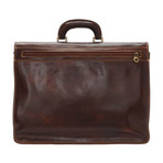 Triple Compartment + Double Key Lock Briefcase v1 (Black)