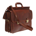 Large Double Unlined Briefcase (Brown)