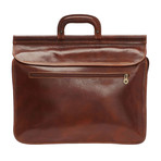 Large Double Unlined Briefcase (Brown)