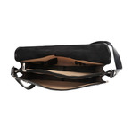 Double Magnetic Closure Messenger Bag v2 (Black)