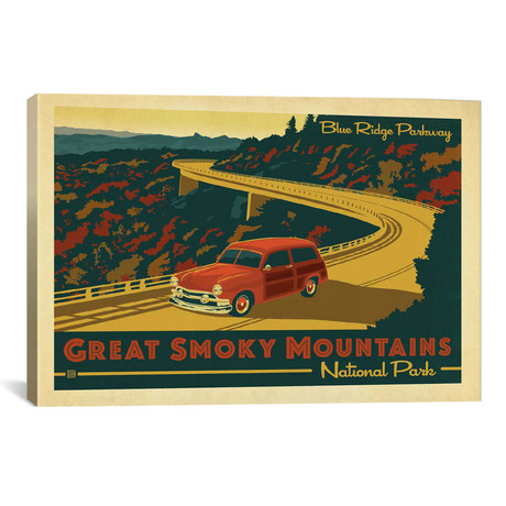 Great Smoky Mountains National Park (Blue Ridge Parkway) // Anderson Design Group (26"W x 18"H x 0.75"D)