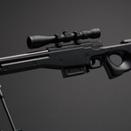 L96 Sniper Rifle 1:4 Scale Diecast Metal Model Gun + Scope + Bipod // Black