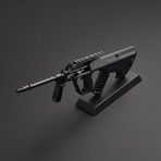 AUG Civilian 1:4 Scale Diecast Metal Model Gun+ Display Stand // Black