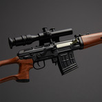Thompson M1A1 1:4 Scale Diecast Metal Model Gun + Display Stand // Black + Brown