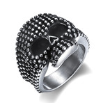 Dotted Skull Ring (Size 7)