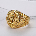 Gold Anchor Signet Ring (Size 11)