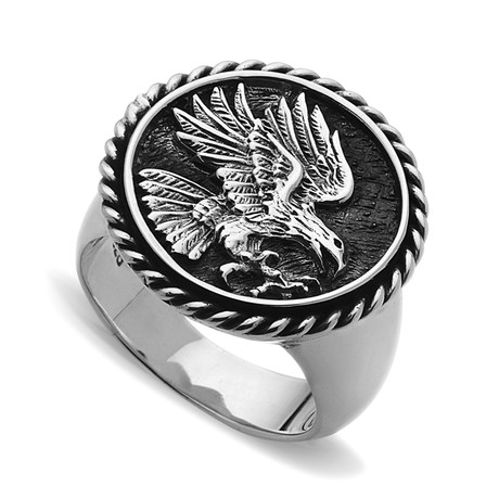 Spizoiky Signet Coin Eagle Ring (Size 7)