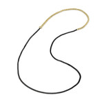 Two-Tone Curb Chain Necklace (Black, Gold)
