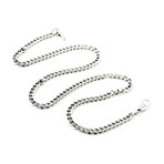 Stainless Steel 24'' T Bar Curb Pocket Vest Chain